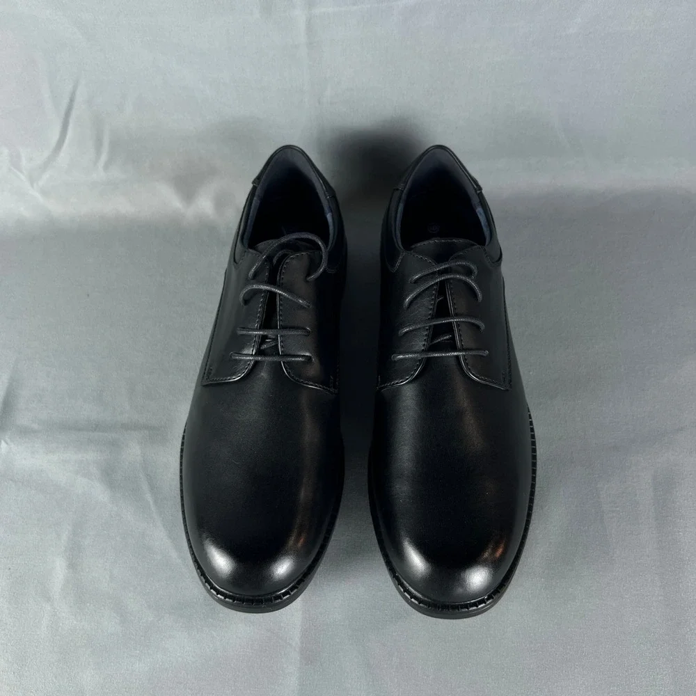 Bruno Marc Downing 02 Oxford Dress Shoes Mens 9 Black Faux Leather Round Toe